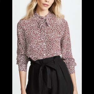 Anine Bing blouse Holly hearts silk